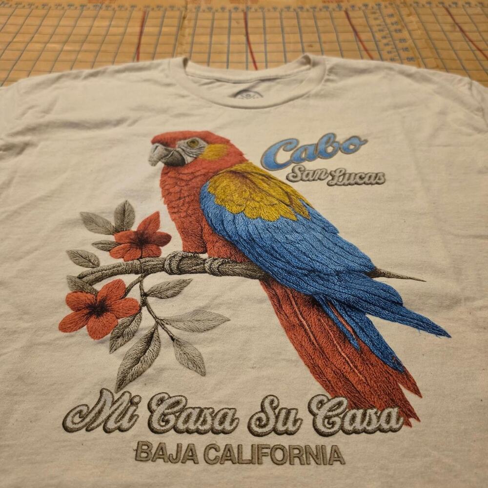 Cabo san lucas macaw graphic